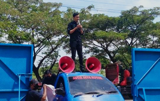 Demo Aliansi Gerakan Rakyat Maros Tuntut Perubahan nyata Industri Maros