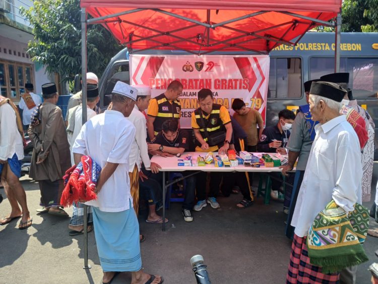 Polresta Cirebon Gelar Bhaktikes Hari Bhayangkara Ke-79 di Masjid Al Barokah
