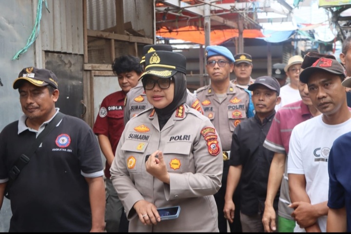 Polresta Cirebon Laksanakan Pengecekan Relokasi Sementara Pasar Jungjang di Lahan Polri