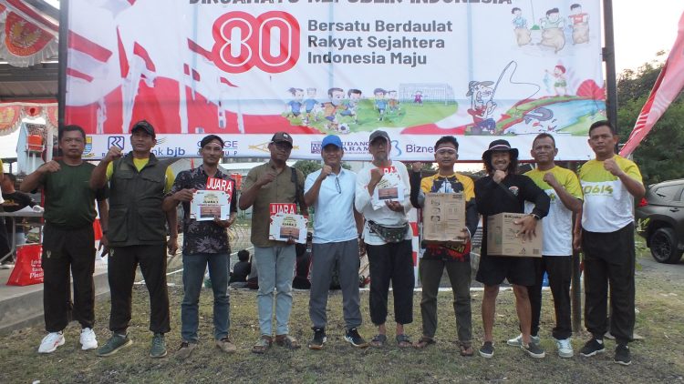 Pererat Silahturahmi Dengan Masyarakat Kodim 0614/Kota Cirebon Gelar Lomba Mancing Meriahkan HUT Ke-80 RI