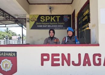 Polwan Polres Aceh Singkil Ambil Peran Utama Jaga Keamanan Mako Saat Personel Pria Sholat Jumat