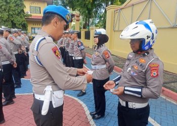 Kasipropam Polres Maros Pimpin Gaktibplin, Anggota Sat Lantas Disiplin Tanpa Pelanggaran